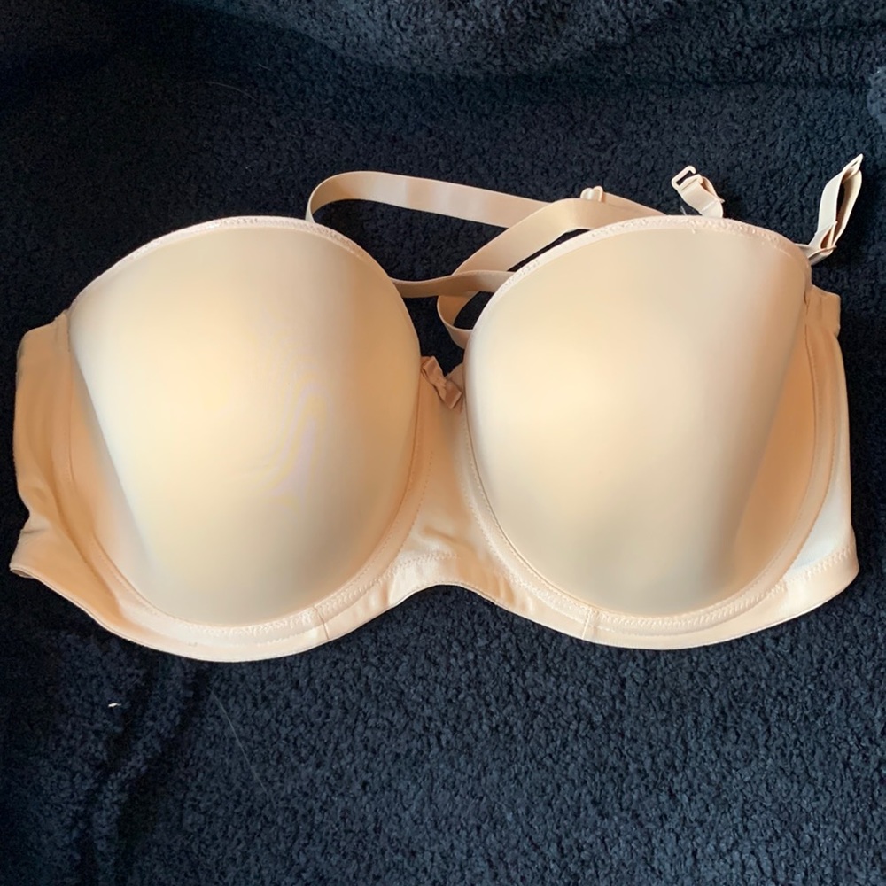 Elomi 38G Bra Moulded Strapless w Straps Nude Underwire NEW without tags